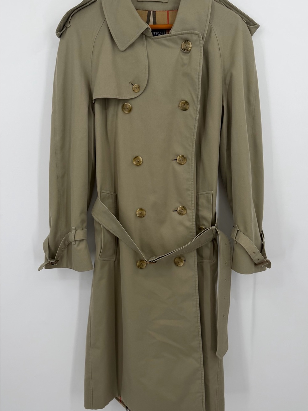 Burberry Classic Double-Breasted Trench Coat — Khaki/Tan